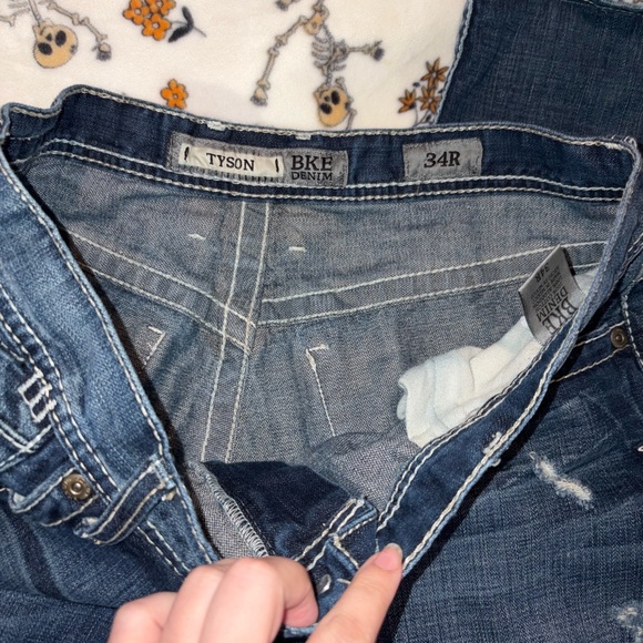 Dark Blue Jeans - Classic Stretch Denim - Picture 3 of 5